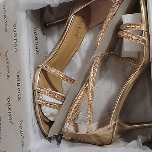 Gold Women's Heels Size 10